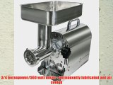 Weston 08-1201-W Number 12 Commercial Meat Grinder 3/4-HP