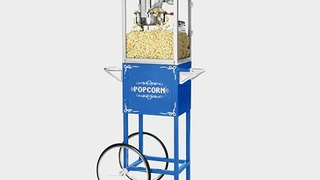 Great Northern Popcorn Blue 8 oz. Ounce Foundation Vintage Style Popcorn Machine and Cart