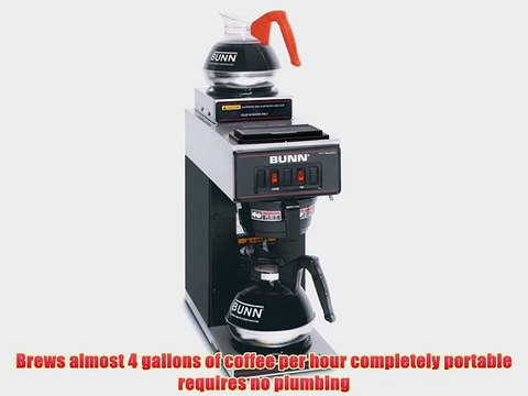 Bunn VP17-2 BLK Pourover Coffee Brewer with 2 Warmers