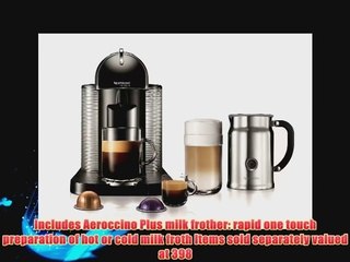 Nespresso VertuoLine Coffee and Espresso Maker with Aeroccino Plus Milk Frother Black