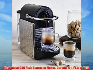 Nespresso C60 Pixie Espresso Maker Chrome with Steel Dots