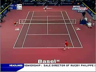 Roger Federer-Monster Kick Serve Ace