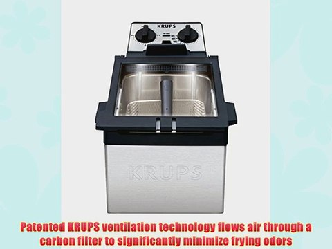 KRUPS KJ7000 Expert Stainless Steel Deep Fryer with Ventilation Technology 4.5-Liter Silver