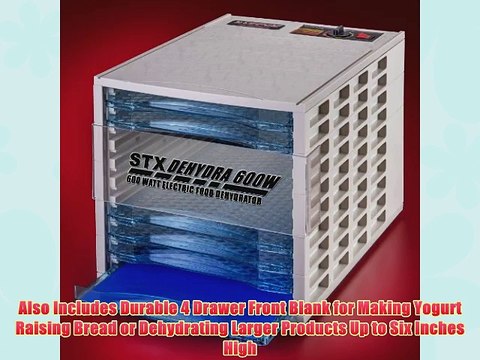 STX INTERNATIONAL STX-DEH-600W-W Dehydra 600-watt 10-Tray Food and Jerky Dehydrator with 4-Drawer