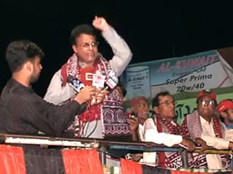 Ayaz Latif Palijo speech Qomi Awami Long March at Matyari p-1/2
