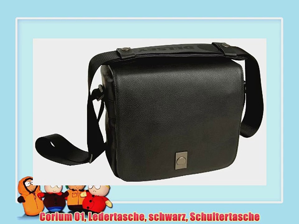 Corium 01 Ledertasche schwarz Schultertasche