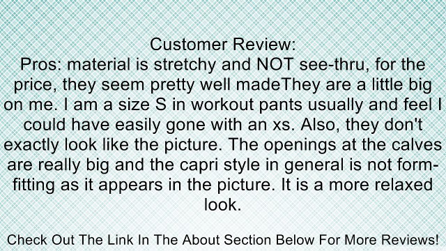 iLoveSIA Women's Capri Yoga Pant with Hidden Pocket Review