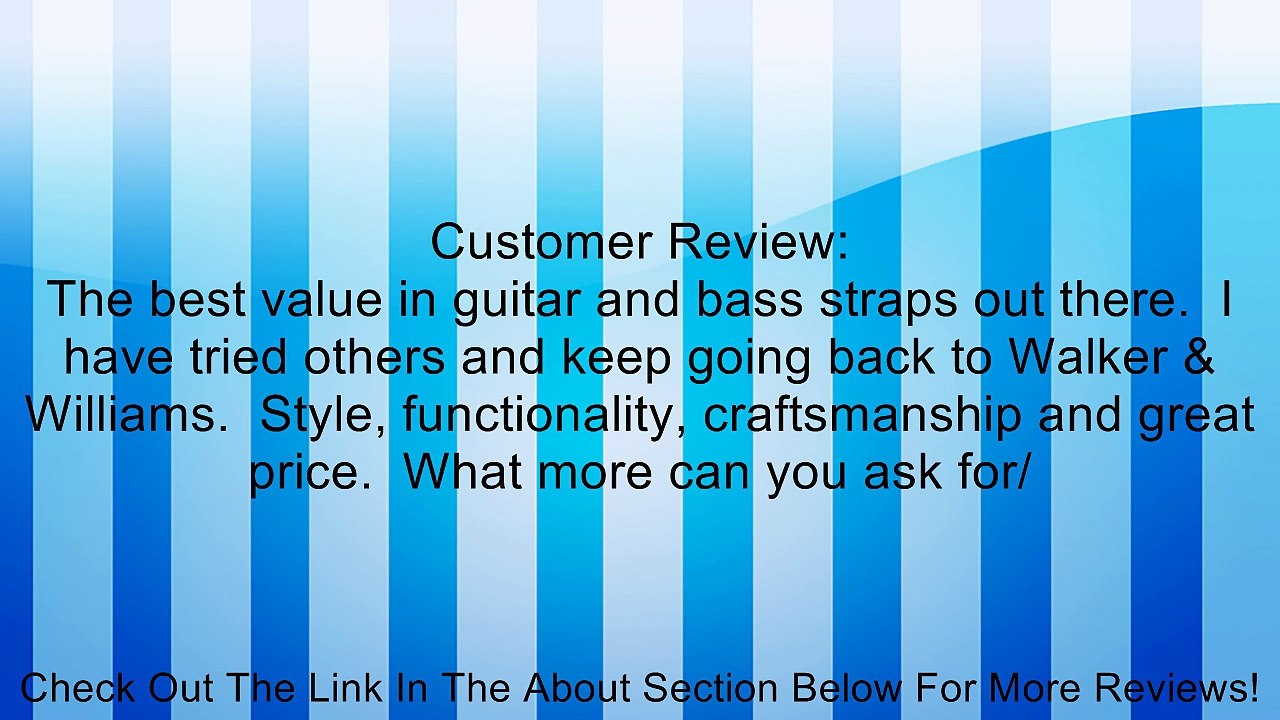 Walker & Williams G-504 Java Brown Tooled Leather Strap with Padded Glovesoft Back Review