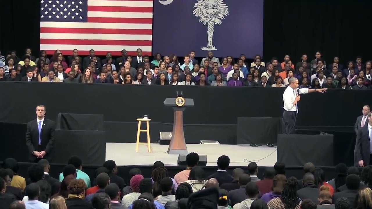 Obama's S.C. visit highlights: "Young man, sit down"