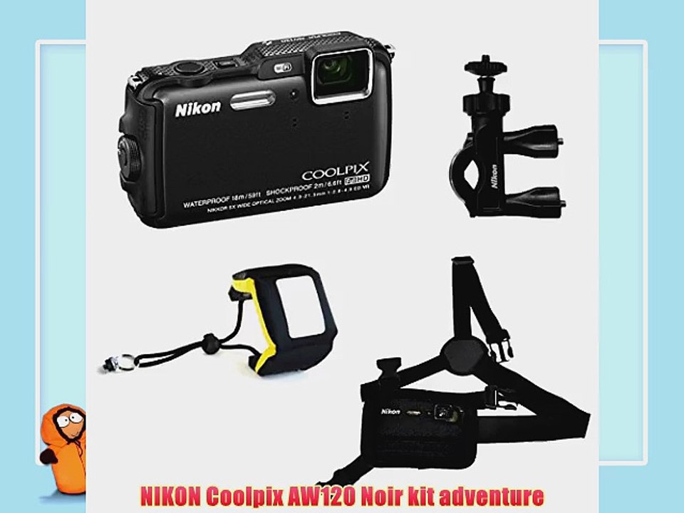 NIKON Coolpix AW120 Noir kit adventure