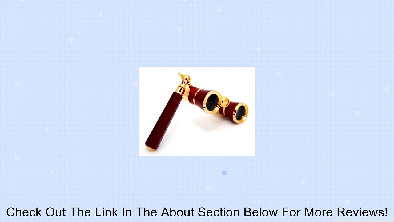 Finissimo Optics 3x25 Burgundy Opera Glasses with Extendable Handle / Theater Binoculars / with Gold Trim Review