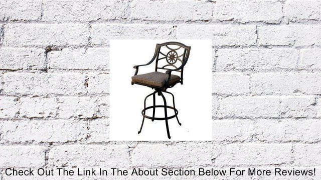 Darlee Ten Star Swivel Cast Aluminum Outdoor Patio Bar Stool With Cushion - Antique Bronze Review