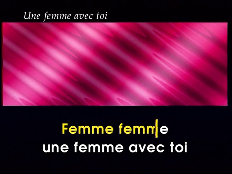 KARAOKE NICOLE CROISILLE - Une femme avec toi