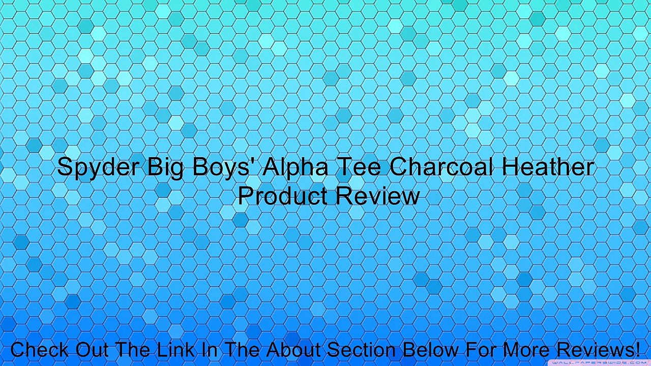 Spyder Big Boys' Alpha Tee Charcoal Heather Review