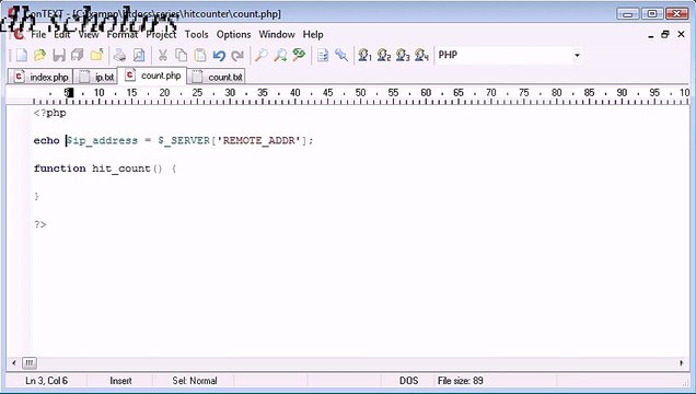 PHP Lecture (93) Creating a File Based Unique Hit Counter Part 1_x264