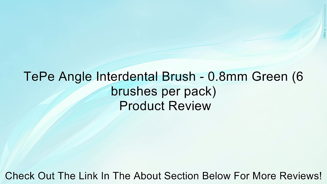 TePe Angle Interdental Brush - 0.8mm Green (6 brushes per pack) Review