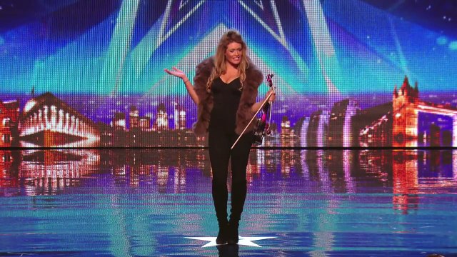 Posh violinist Lettice Rowbotham gives the Judges something new Britain's Got Talent 2014