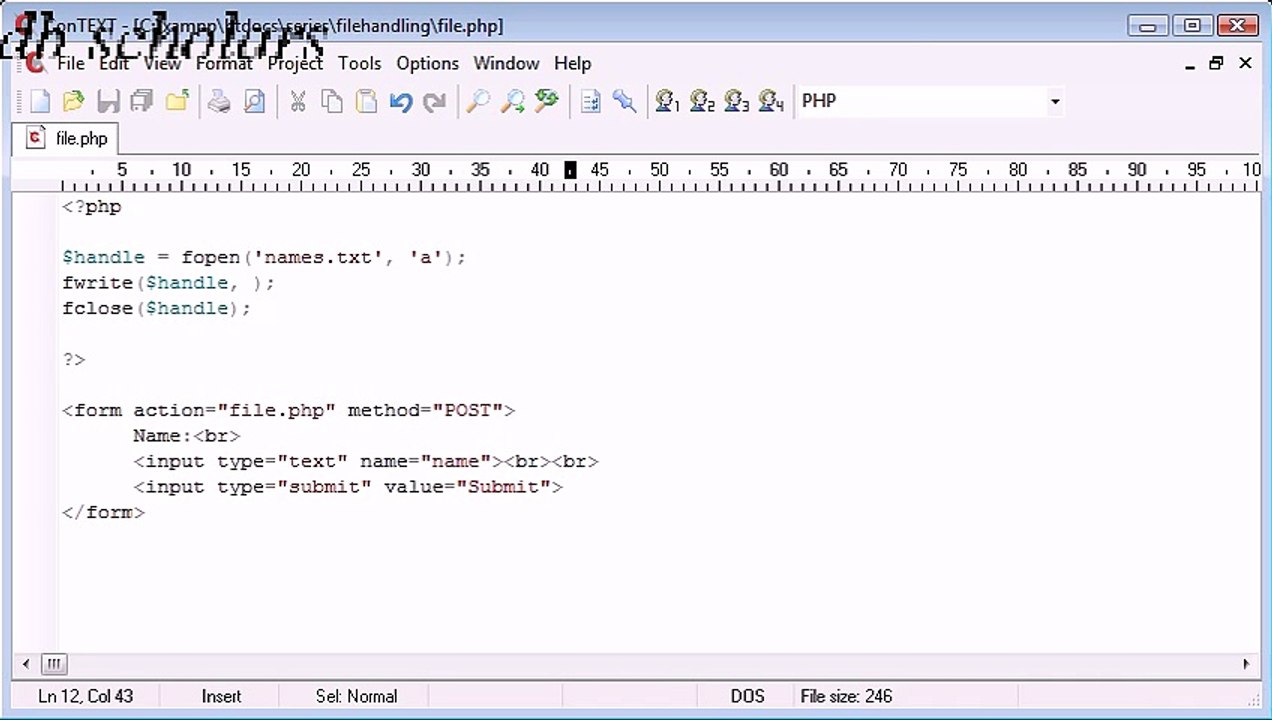 PHP Lecture (79) File Handling Appending a File_x264