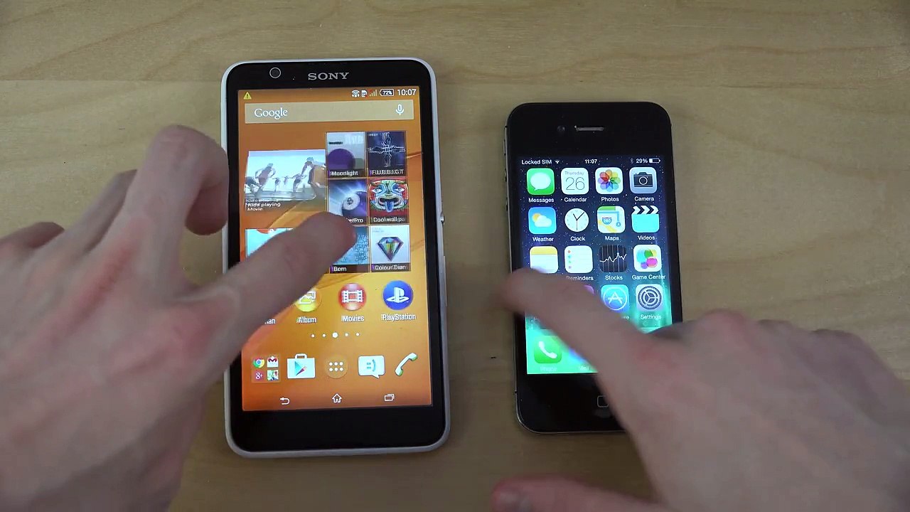 Sony Xperia E4 vs. iPhone 4S iOS 8.3 Beta 2 - Which Is Faster  (4K)