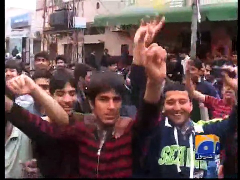 Cricket fans celebrates in Gujranwala-07 Mar 2015