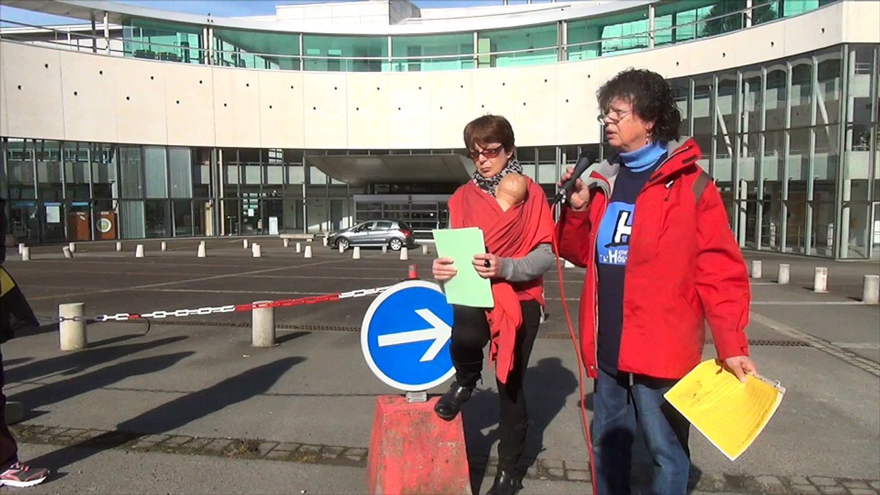 rassemblement à l'hôpital d'Avranches - samedi 7 mars 2015