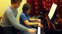 2 pianistes de génie improvisent sur Stars and Stripes de Horowitz