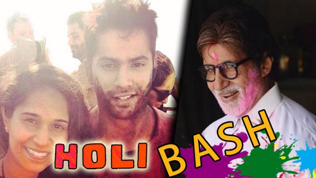 Big B, Varun Dhawan, Sonakshi Sinha Celebrating HOLI