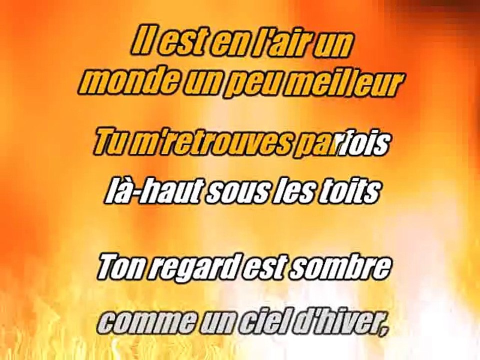 KARAOKE ETIENNE DAHO - Bleu comme toi