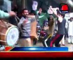Sargodha Cricket fans bhangra on Pakistan's victory against South Africa