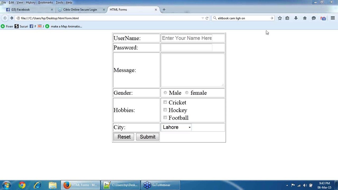 HTML Class 3 Forms, Videos, IFrame