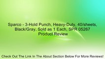Sparco - 3-Hold Punch, Heavy-Duty, 40/sheets, Black/Gray, Sold as 1 Each, SPR 05267 Review