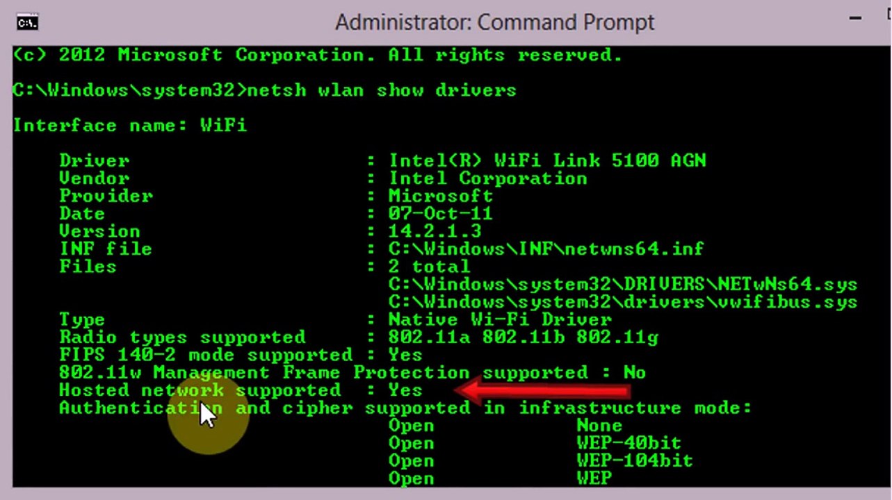 How to turn wired network connection into a WiFi Access Point using command prompt [HD + Narration]