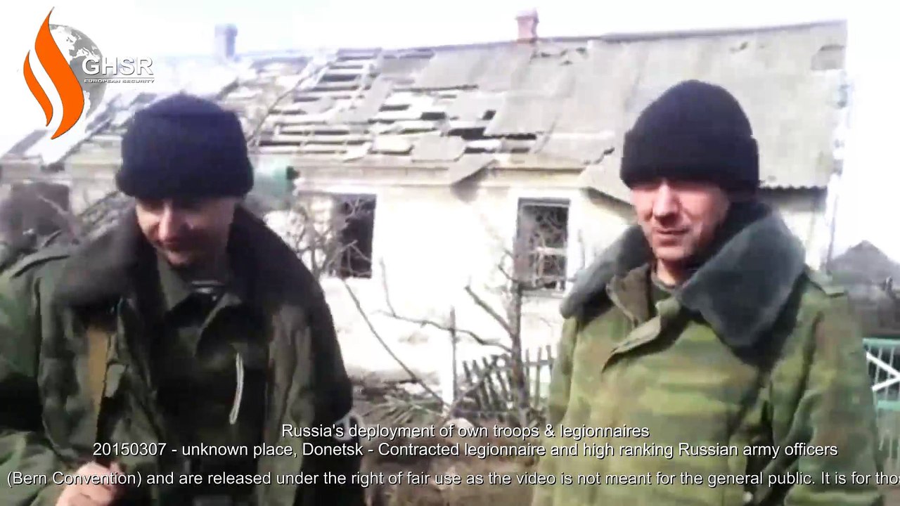 20150307 - unknown place, Donetsk - Contracted legionnaire and high ranking Russian army officers