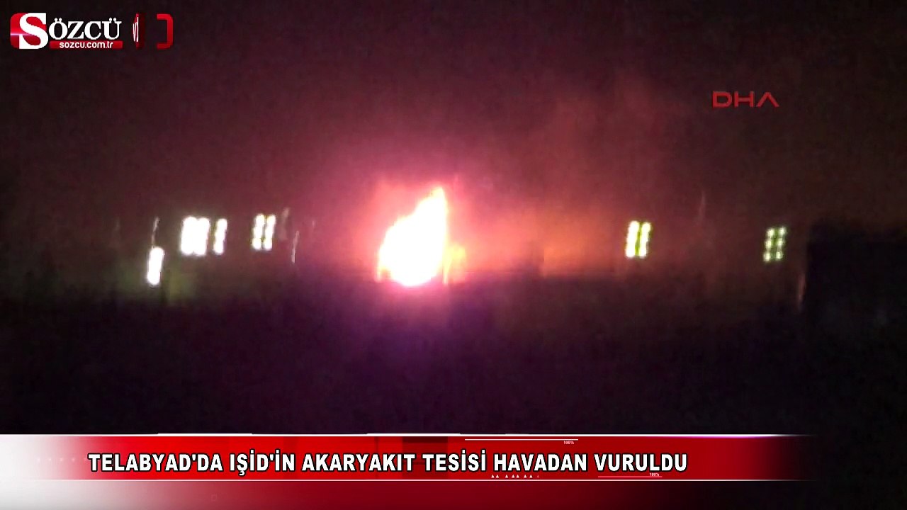 IŞİD'e ait akaryakıt üretim tesisini havadan vuruldu