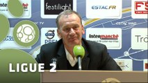 Conférence de presse ESTAC Troyes - Clermont Foot (2-0) : Jean-Marc FURLAN (ESTAC) - Corinne DIACRE (CF63) - 2014/2015