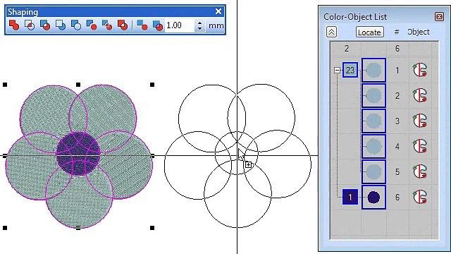 Merging Vector and Embroidery Objects from Wilcom