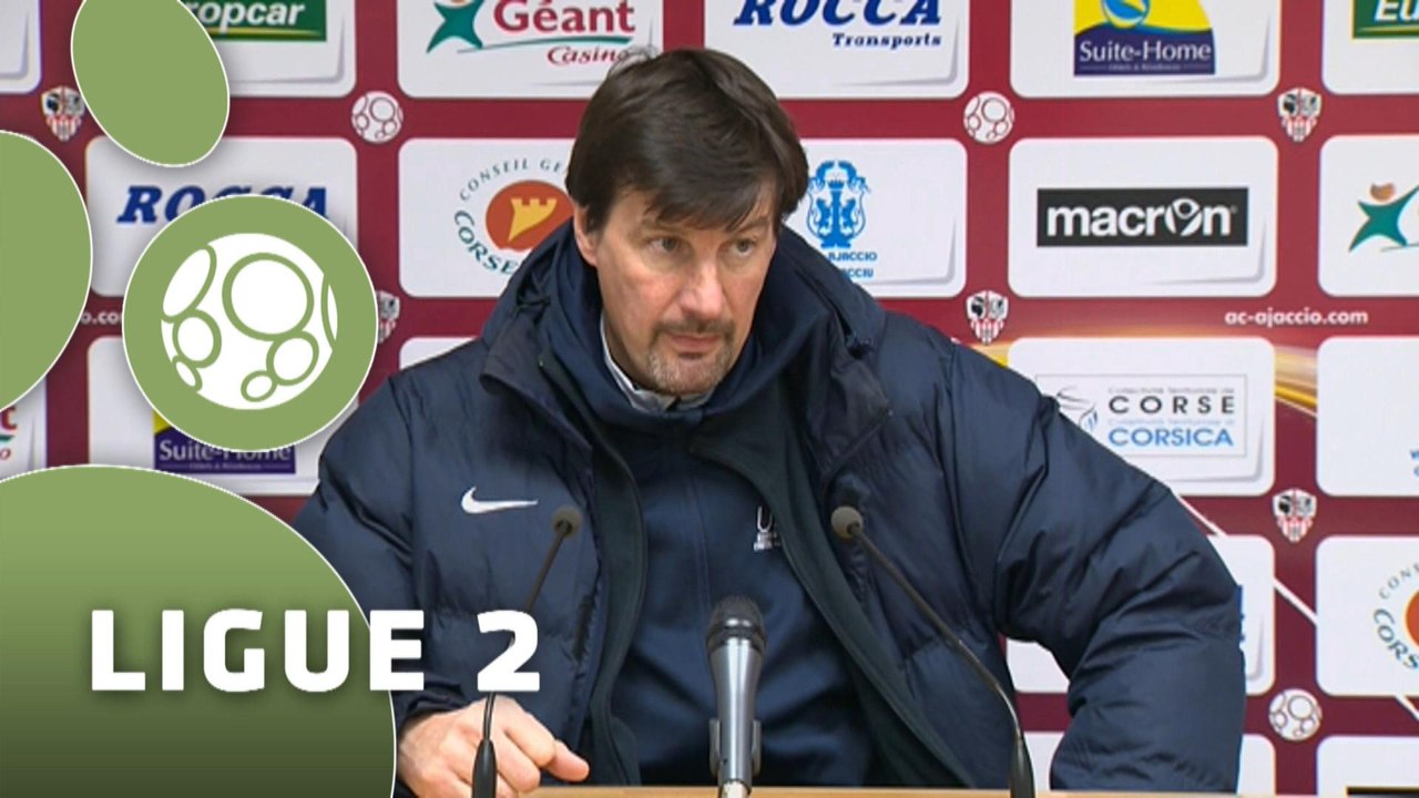 Conférence de presse AC Ajaccio - US Créteil-Lusitanos (0-1) : Olivier PANTALONI (ACAJ) - Thierry FROGER (USCL) - 2014/2015