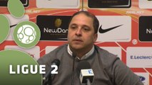 Conférence de presse AS Nancy-Lorraine - Stade Lavallois (1-1) : Pablo  CORREA (ASNL) - Denis ZANKO (LAVAL) - 2014/2015