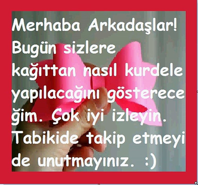 1 Dakikada Kağıttan Kurdele Nasıl Yapılır