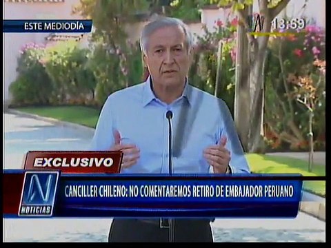 Cancillería de Chile habló sobre retiro de embajador peruano