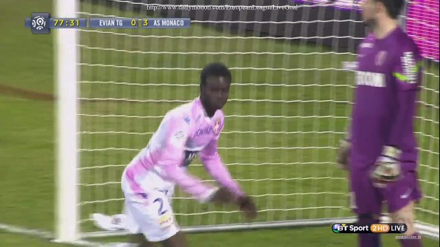 Modou Sougou 1:3 | Evian TG - Monaco 07.03.2015 HD