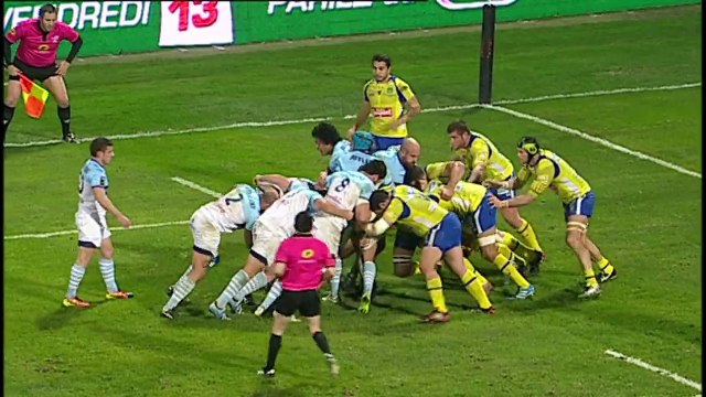 TOP14 - Clermont-Bayonne: Essai David Roumieu (BAY) - J19 - Saison 2014/2015