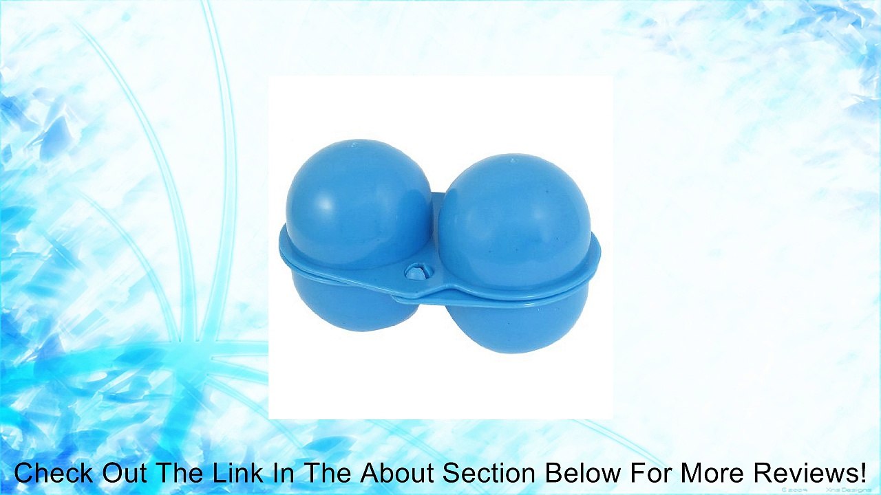 Plastic Two Egg Container Carrier Keeper Cyan Review