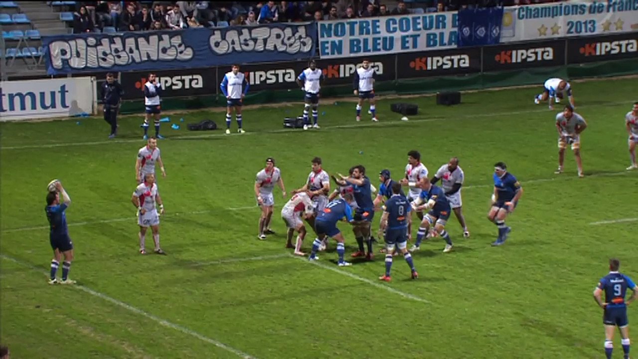 TOP14 - Castres-Lyon: Essai Saimone Taumoepeau (CAS) - J19 - Saison 2014/2015