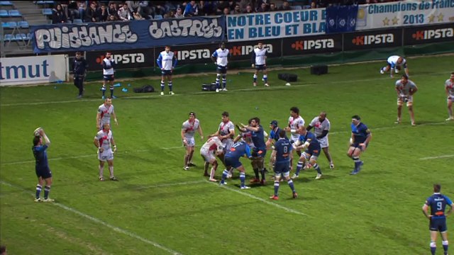 TOP14 - Castres-Lyon: Essai Saimone Taumoepeau (CAS) - J19 - Saison 2014/2015