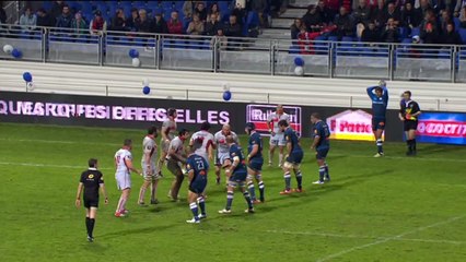 TOP14 - Castres-Lyon: Essai Max Evans (CAS) - J19 - Saison 2014/2015