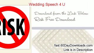 Wedding Speech 4 U Download PDF Without Risk - Access Risk Free Today