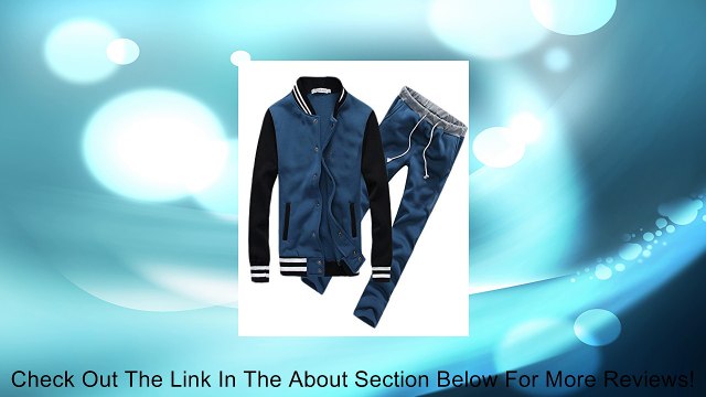 Zity Men's Baseball Zip Jacket & Pants Tracksuit Blue 3X-Large(height 6' 3 ) Review