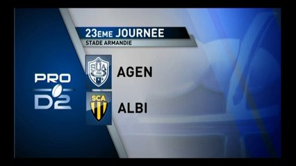 PRO D2 –Agen - Albi : 15-9 - J23 – Saison 2014-2015