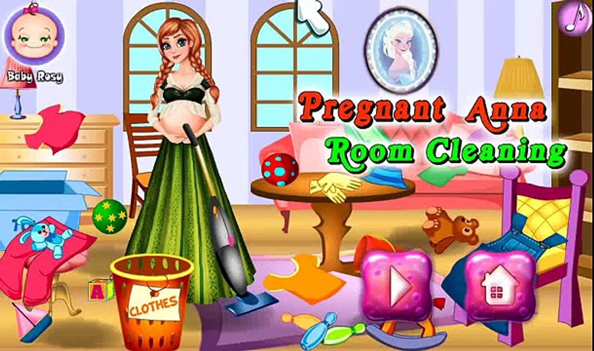 Puzzle Games - Pregnant Anna Room Cleaning Game